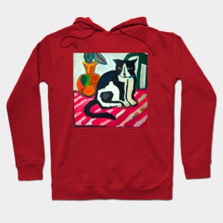 Painting of a Cat styled after Matisse Hoodie